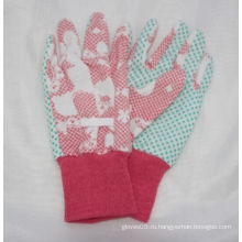 Детская цветочная печать садовая перчатка, ПВХ DOT Work Glove